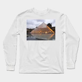 Paris Louvre Pyramid Long Sleeve T-Shirt